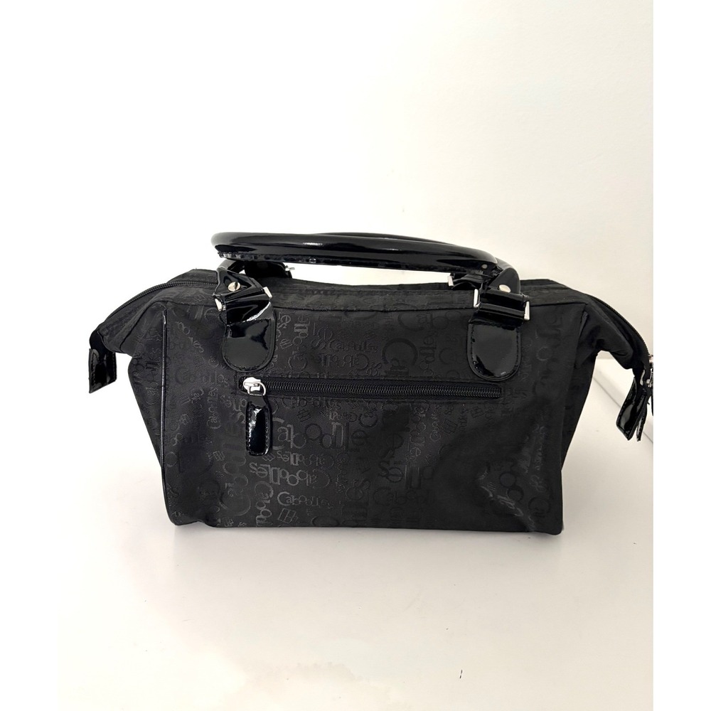 Caboodles Y2K Black Cosmetic Bag Large Travel Makeup Organizer Tote Pockets NWOT - Picture 3 of 16